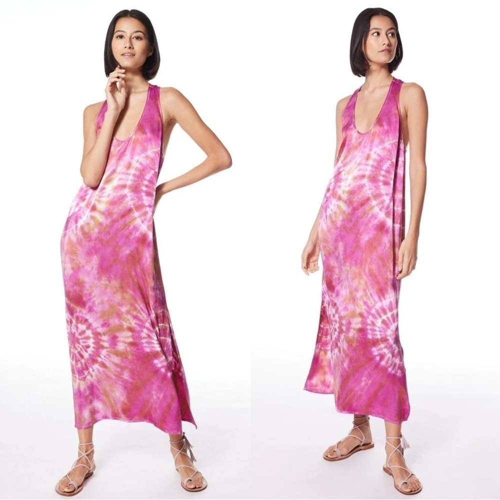 Young Fabulous & Broke • Copal Tank Dress sleeveless maxi tie dye Orchid Spin